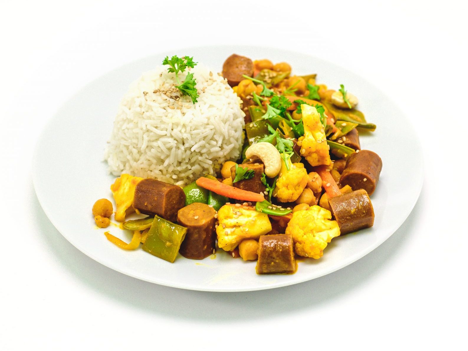 Rezept Vegynes Curry mit vegane Wiener